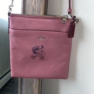 Pink Coach Disney satchel bag with matching bracelet!